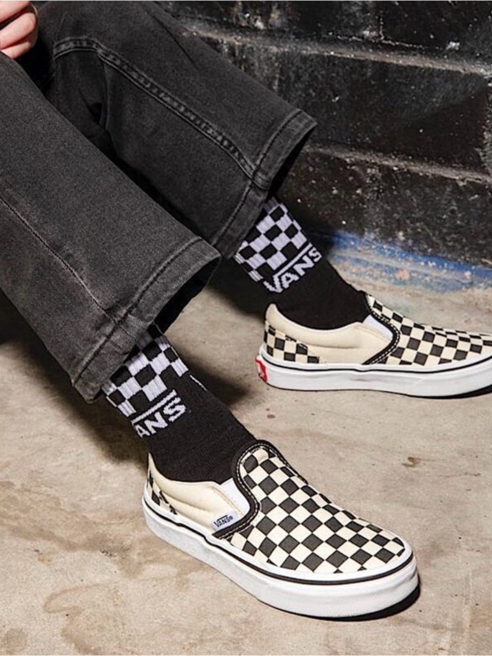 {VANS} Slip-On Checkerboard Skate Shoe